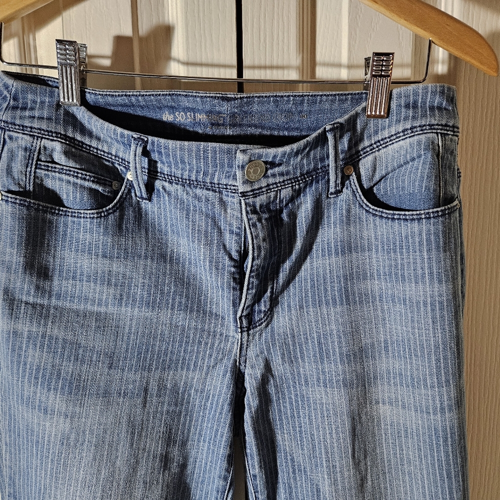Chico's Pinstrip Crop Denim